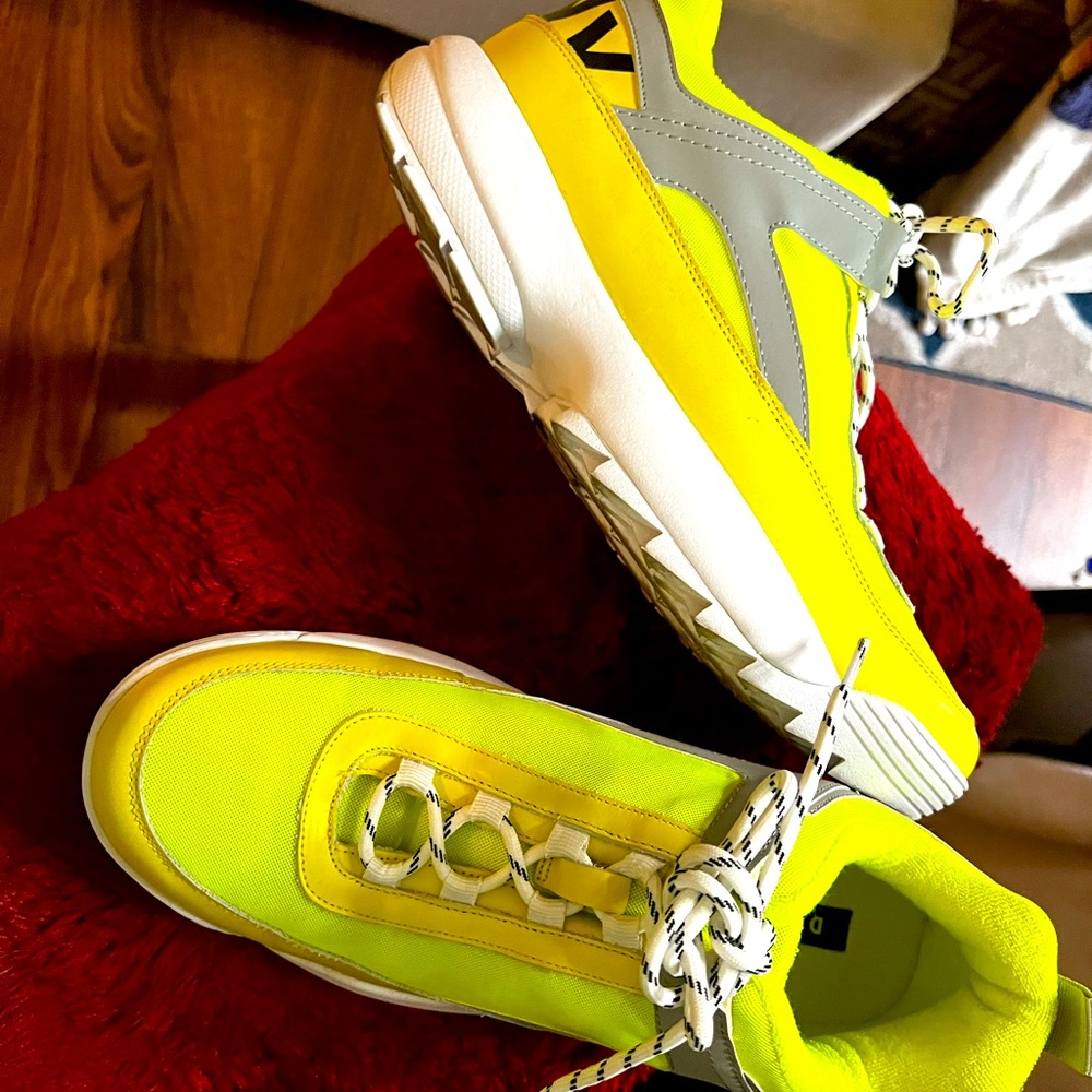 Neon DKNY 80s style chunky sneakers